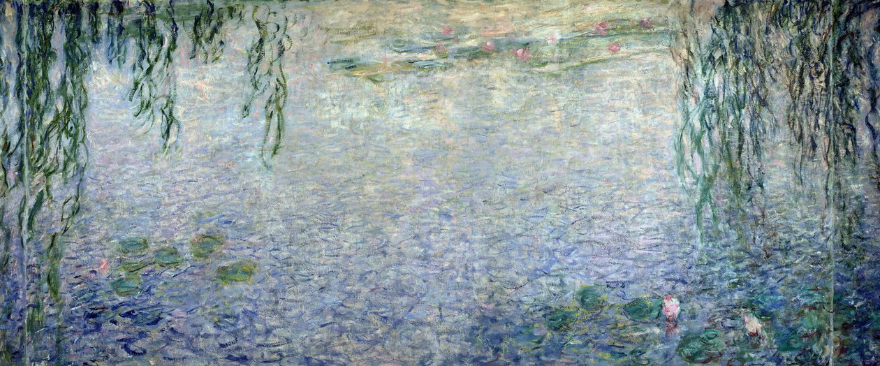 Tavirózsa: Reggel síró fűzfákkal, a központi rész részlete, 1915-26 (lásd még: 162347 és 162349) alkotó: Claude Monet