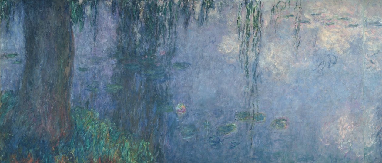 Tavirózsa: Reggel síró fűzfákkal, a bal oldali rész részlete, 1914-18 (lásd még: 71321-22) alkotó: Claude Monet
