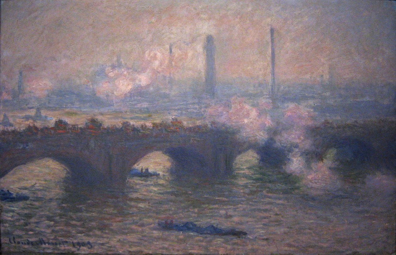 Waterloo híd, szürke nap alkotó: Claude Monet