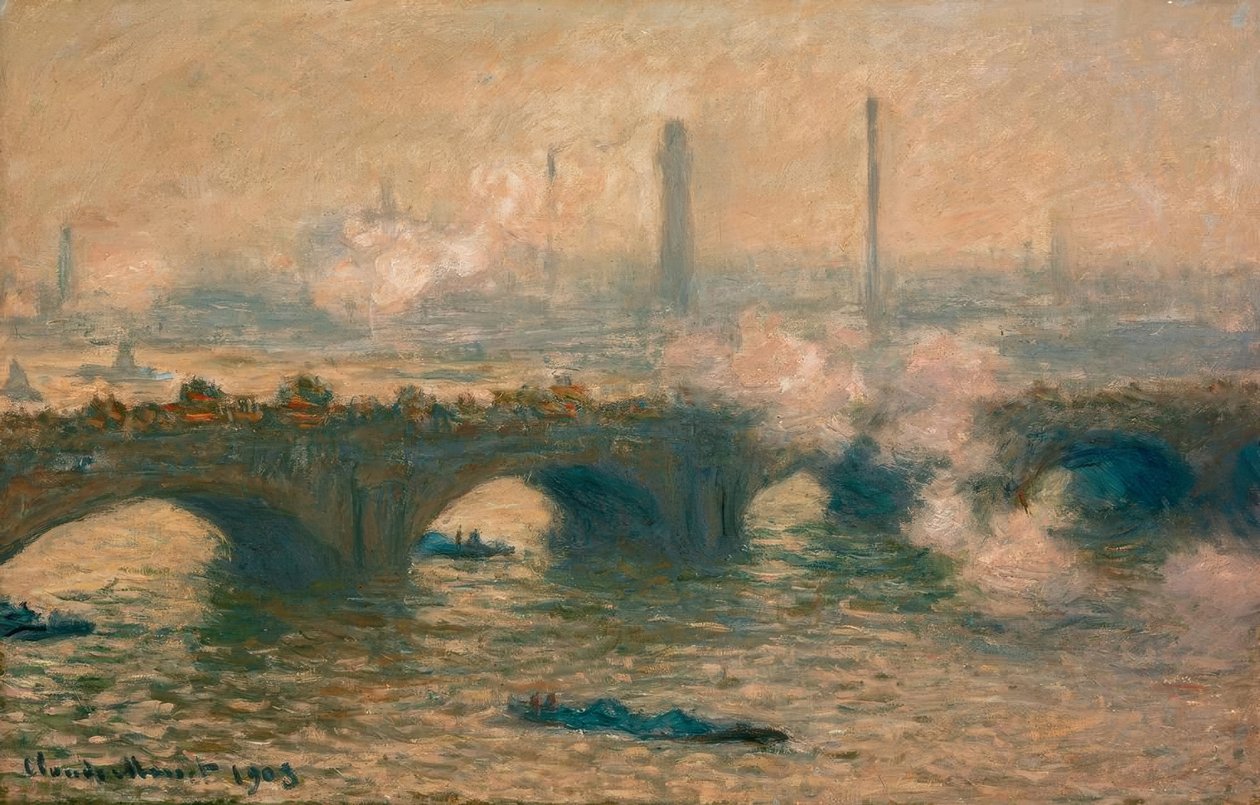 Waterloo híd, temps gris alkotó: Claude Monet
