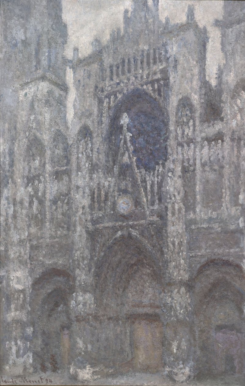 nFrancia: Rouen katedrálisa. A portál, szürke idő A katedrális Rouenben. A portál, Szürke időjárás alkotó: Claude Monet