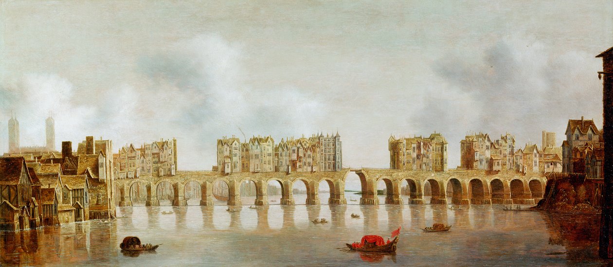 Kilátás a London Bridge-re, 1632 körül alkotó: Claude de Jongh