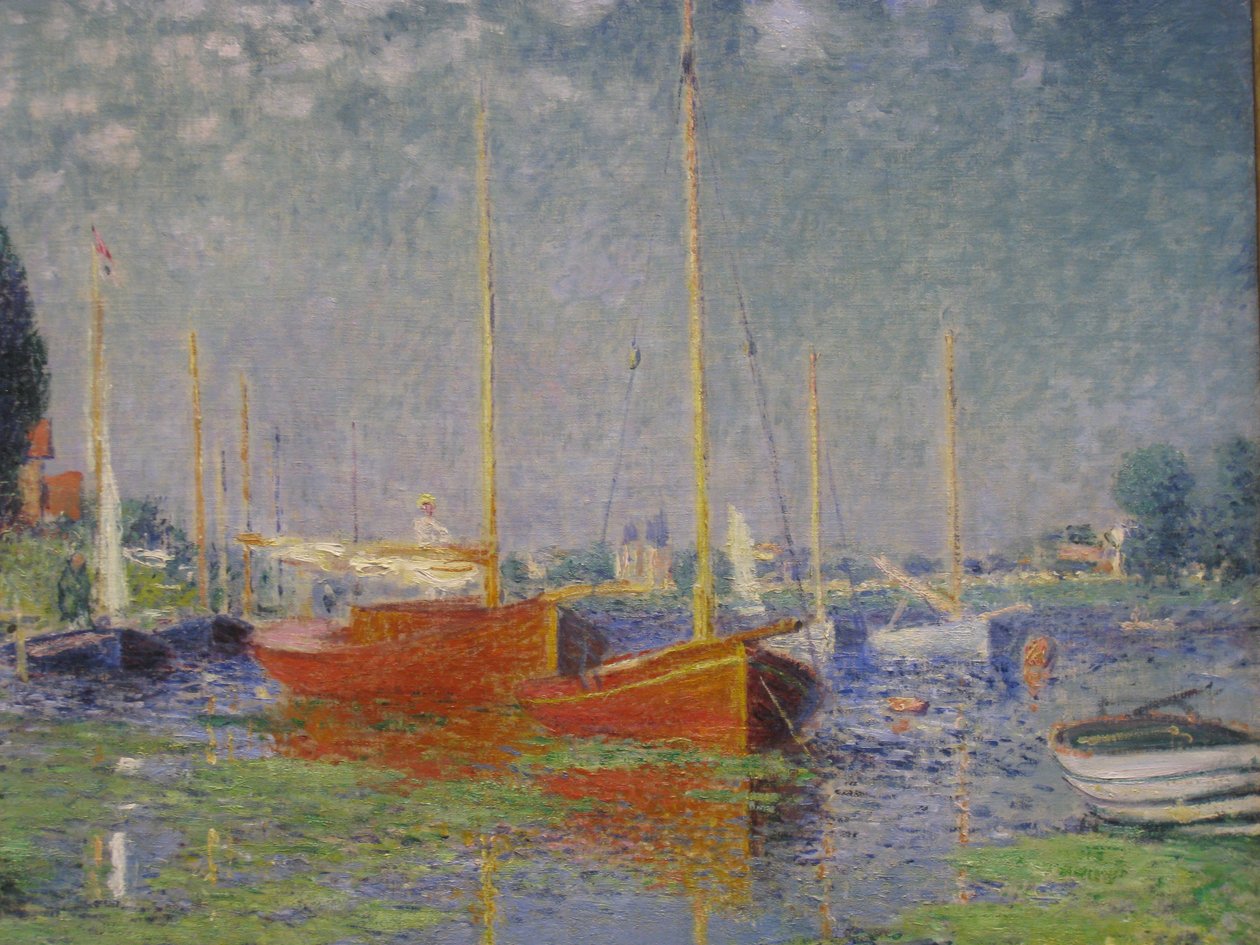 Vörös hajók az Argenteuil -nél alkotó: Claude Monet
