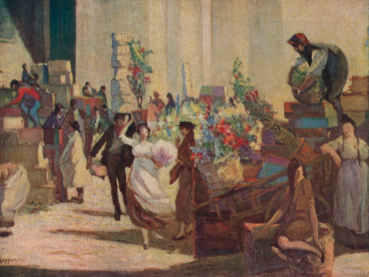 A piac, c1900 alkotó: Claude Allin Shepperson