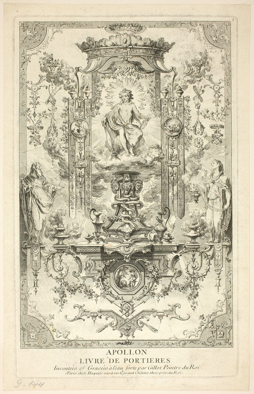 Apollo, a Porterek könyvéből alkotó: Claude Gillot