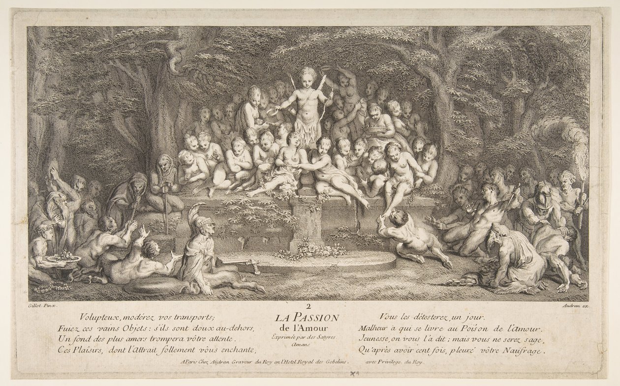 A szerelem iránti szenvedély.a.n.d. alkotó: Claude Gillot