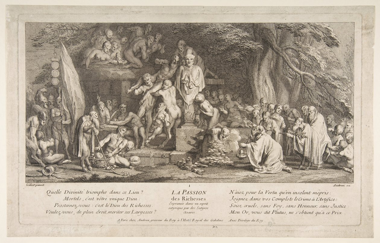 A gazdagság iránti szenvedély.n.d. alkotó: Claude Gillot
