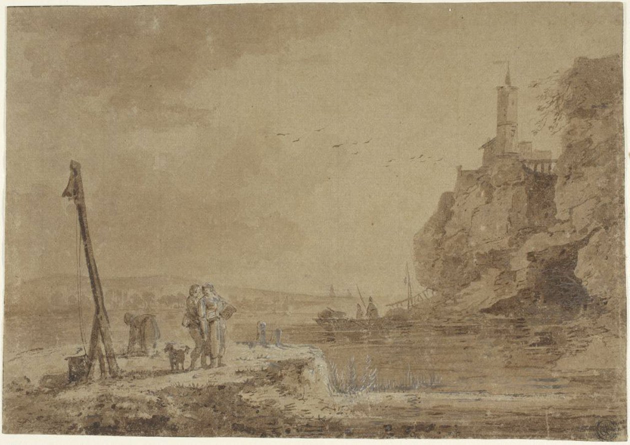 Kis kikötő a sziklák alatt alkotó: Claude Joseph Vernet