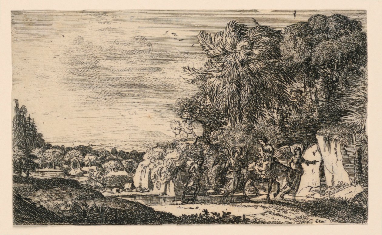 Repülés Egyiptomba alkotó: Claude Lorrain
