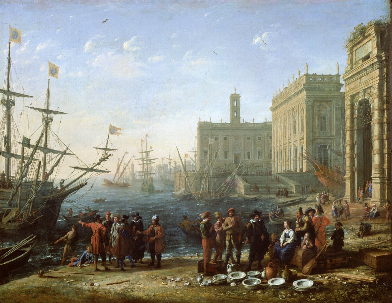 Kikötői jelenet alkotó: Claude Lorrain