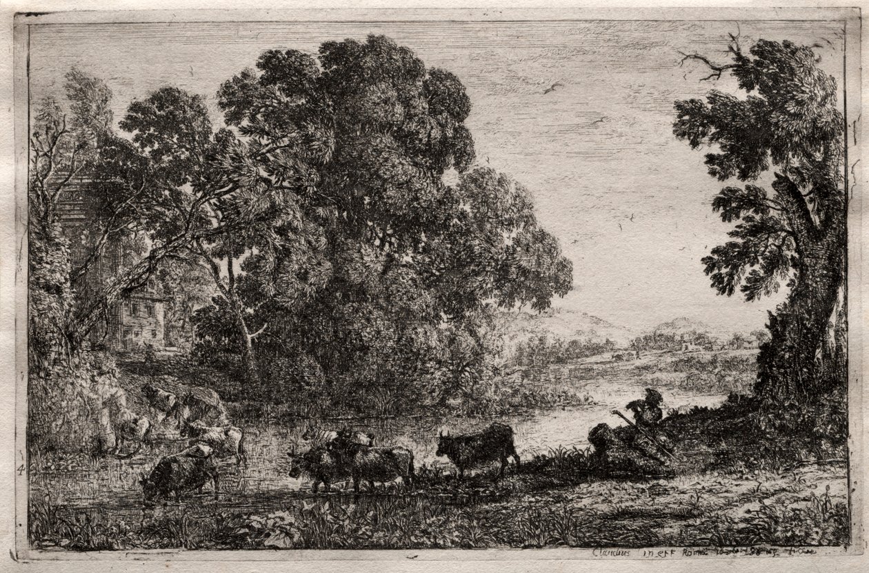 A tehénpásztor, 1606. alkotó: Claude Lorrain