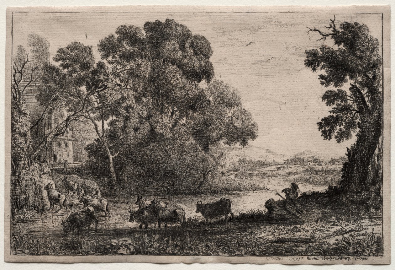 A tehénpásztor. alkotó: Claude Lorrain