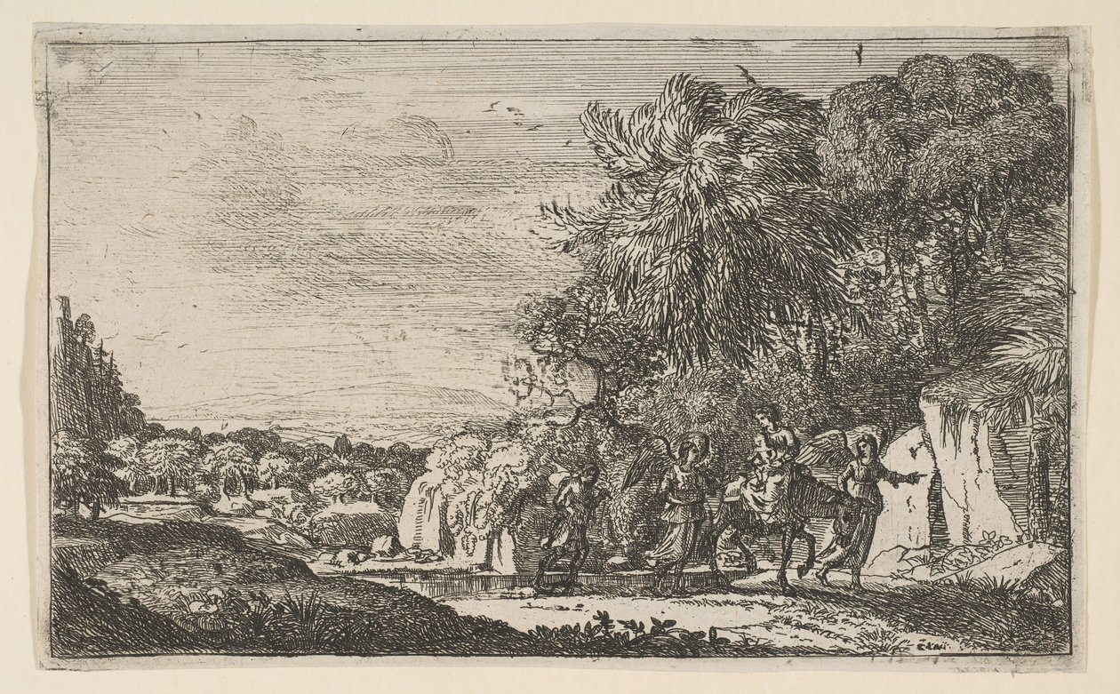 Repülés Egyiptomba, kb. 1630-31. alkotó: Claude Lorrain