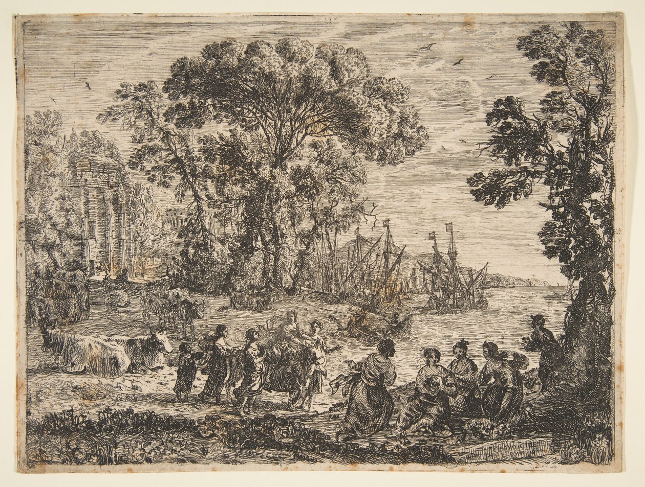 Európa megerőszakolása, 1634. alkotó: Claude Lorrain