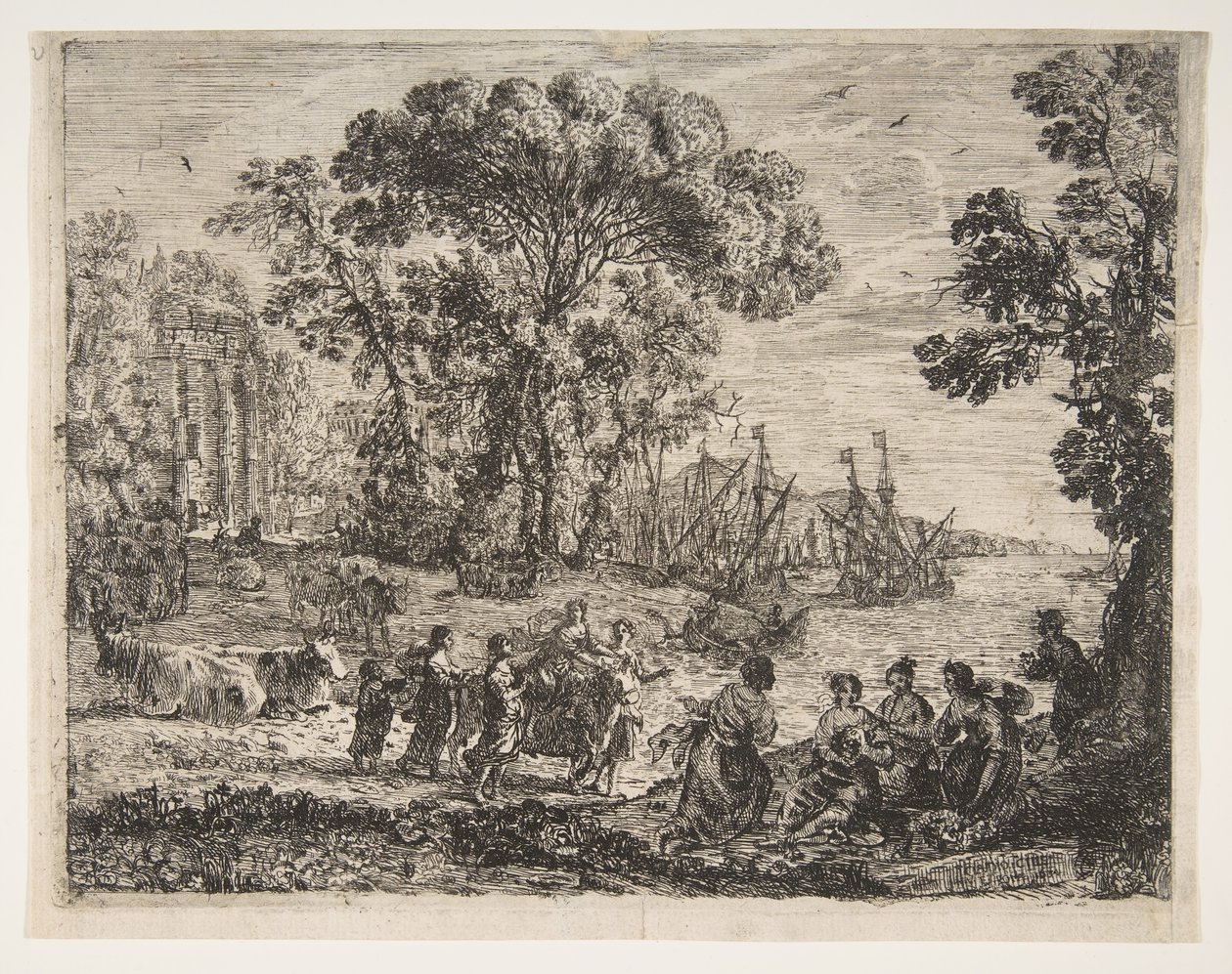 Európa megerőszakolása, 1634. alkotó: Claude Lorrain