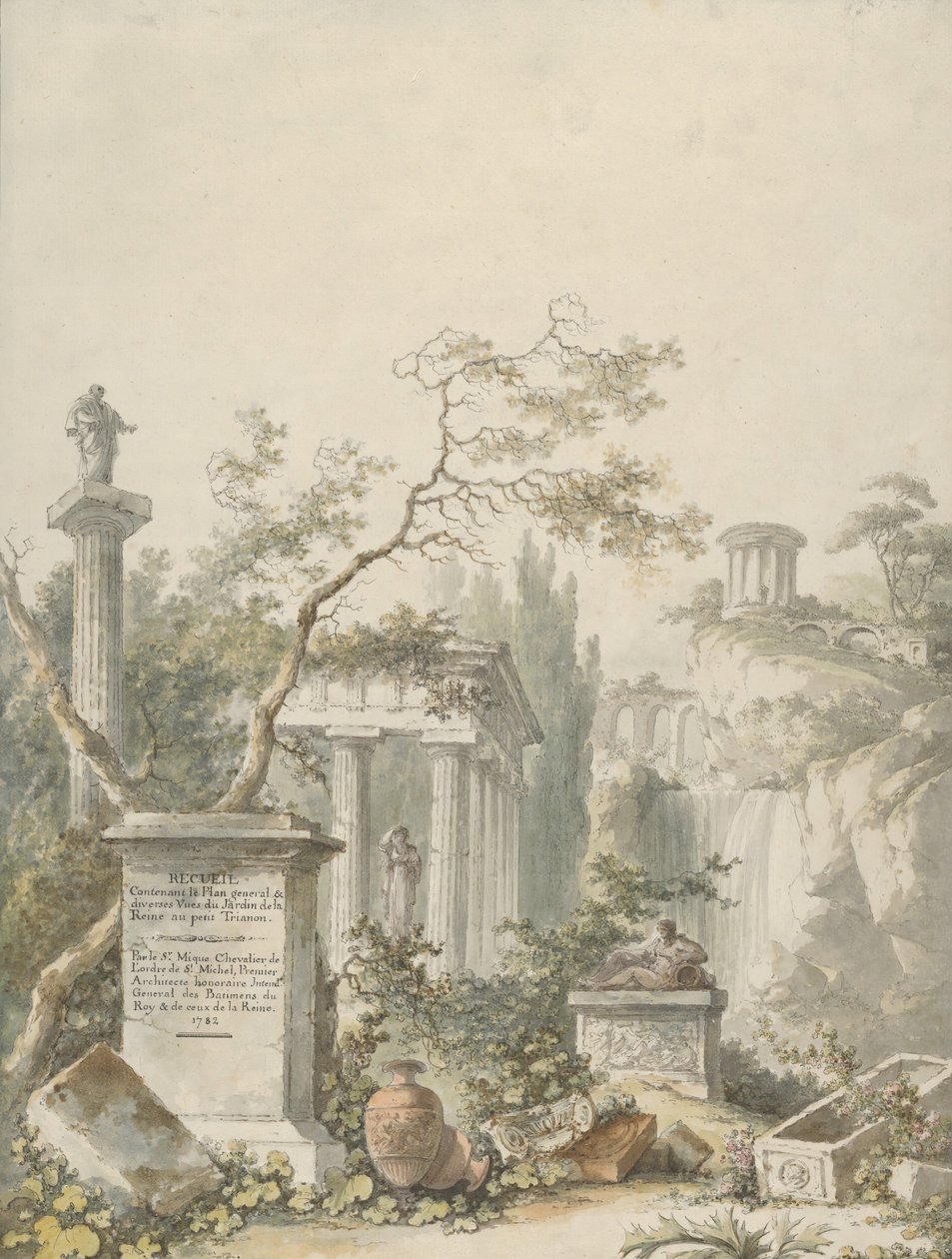 Tervezés előlaphoz, 1782. alkotó: Claude Louis Chatelet