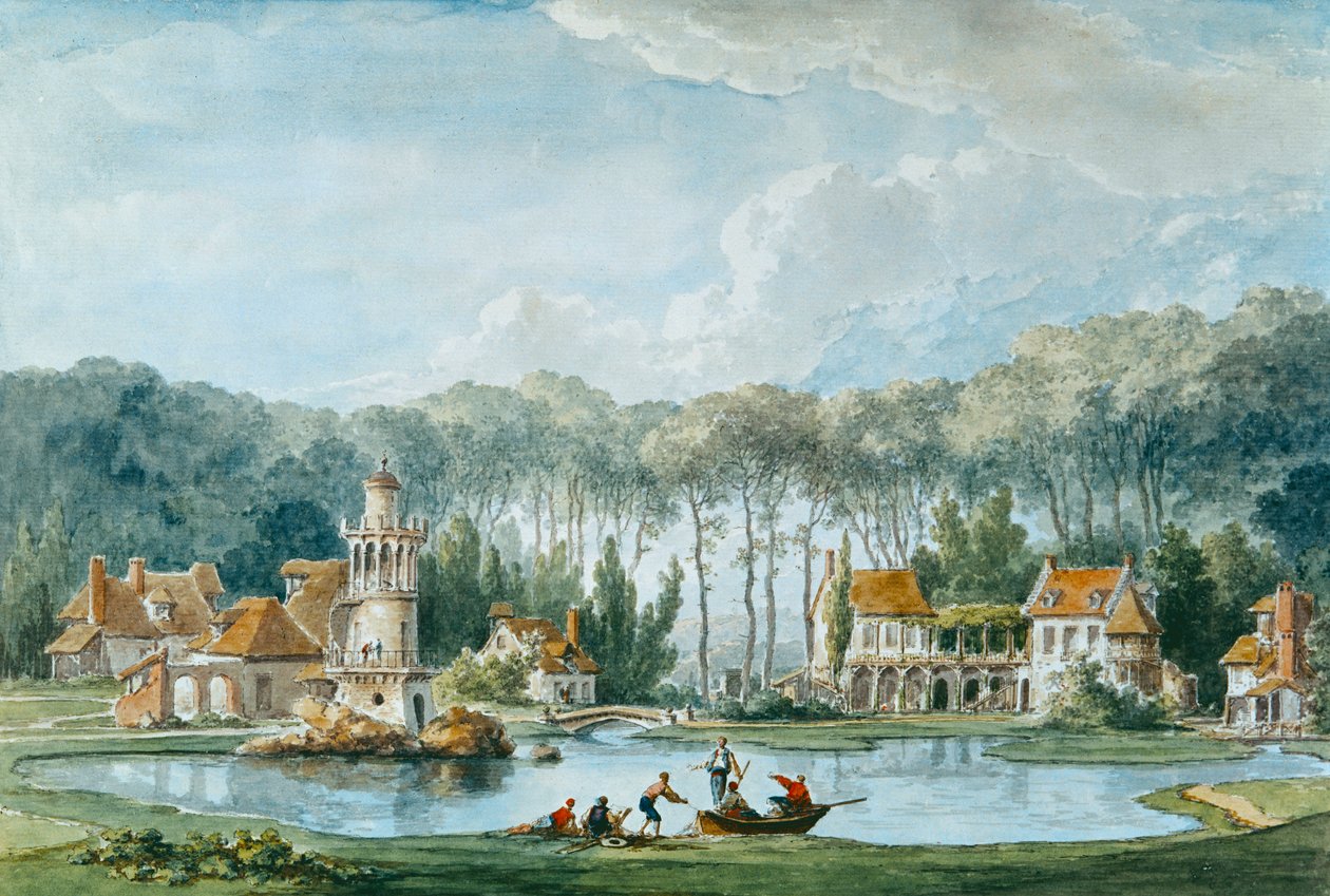 A Hameau, Petit Trianon, 1786 alkotó: Claude Louis Chatelet