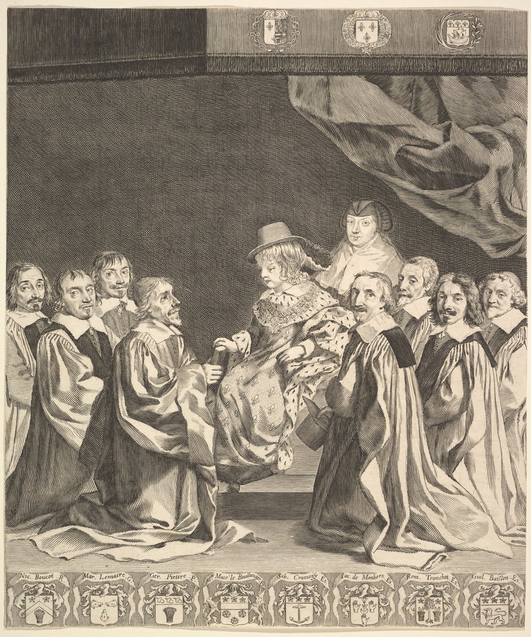 Frontispiece: The Royal Ordinances, kb. 1644. alkotó: Claude Mellan