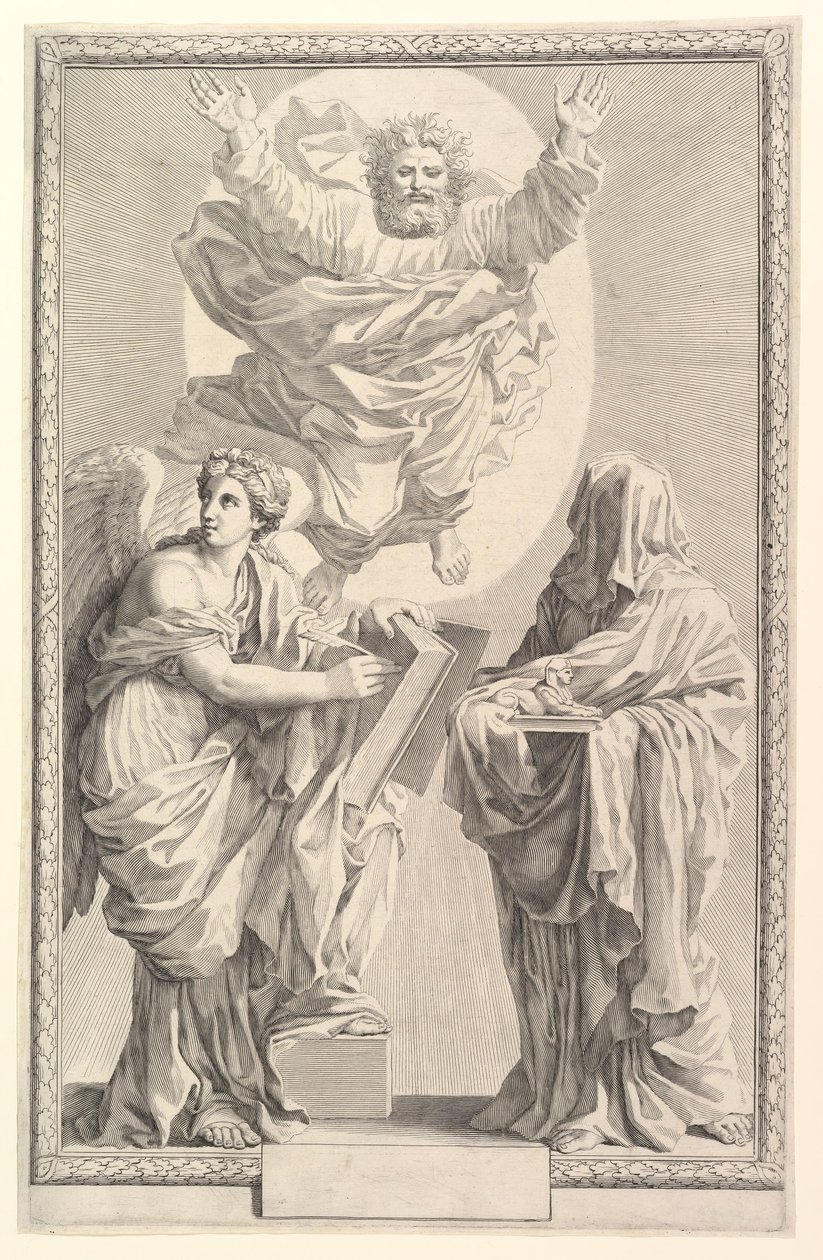 A Biblia előlapja, 1642. alkotó: Claude Mellan