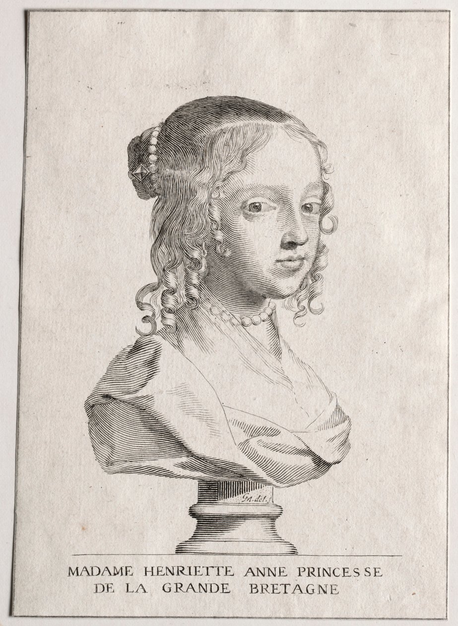 Henriette-Marie dAngleterre, dOrleans hercegnő. alkotó: Claude Mellan