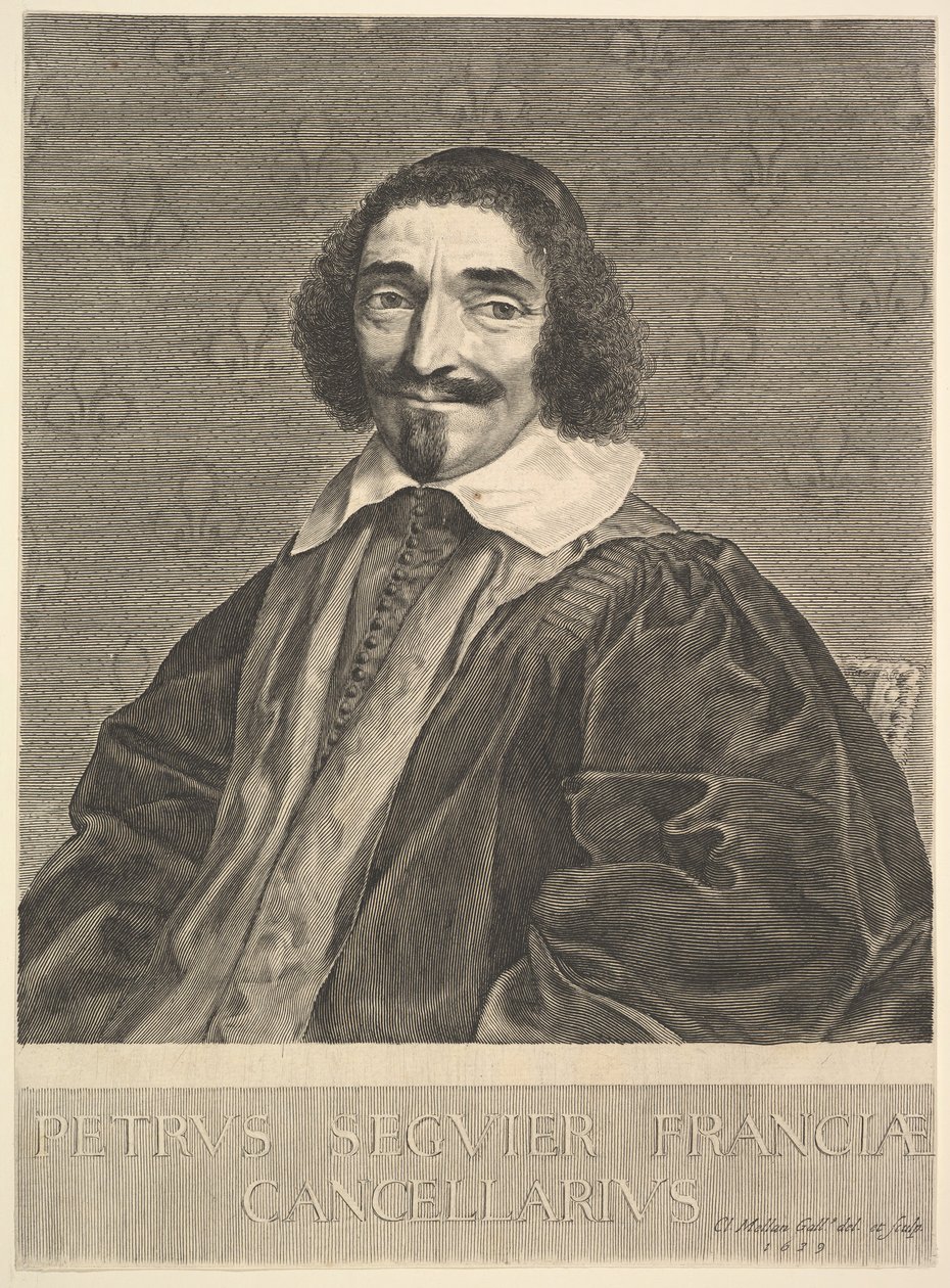 Pierre Seguier kancellár, 1639. alkotó: Claude Mellan