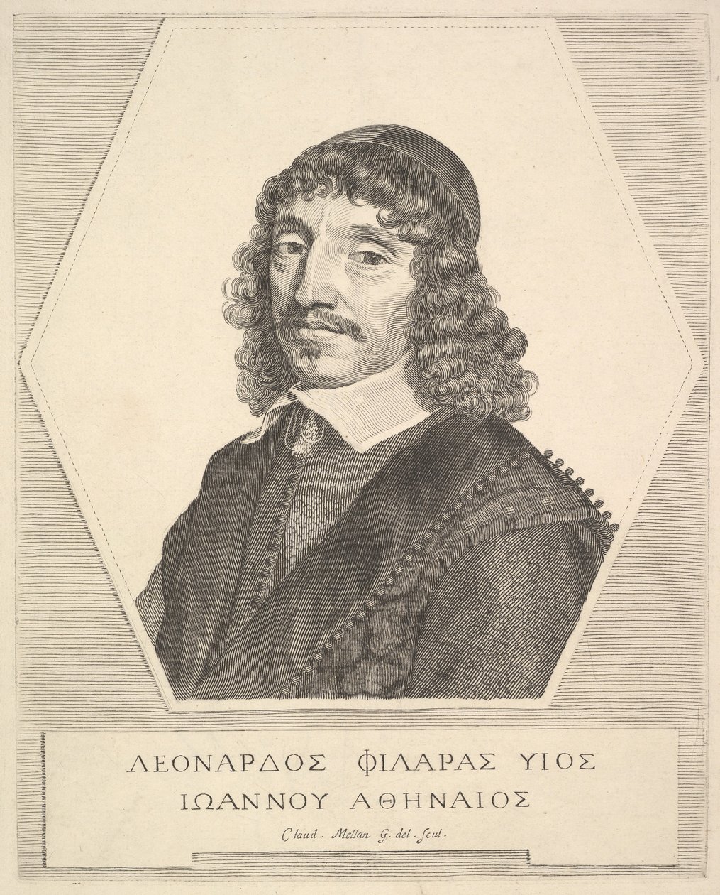 Leonardos Philaras portréja, 1651. alkotó: Claude Mellan