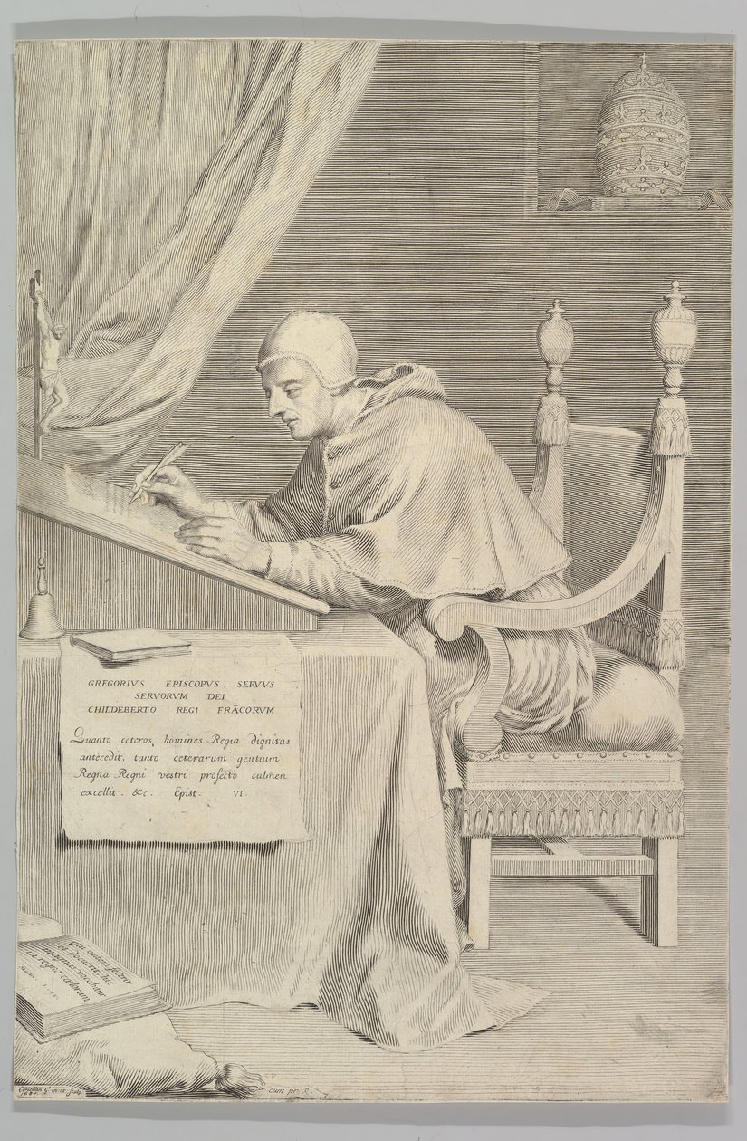 Szent Gergely, 1681. alkotó: Claude Mellan