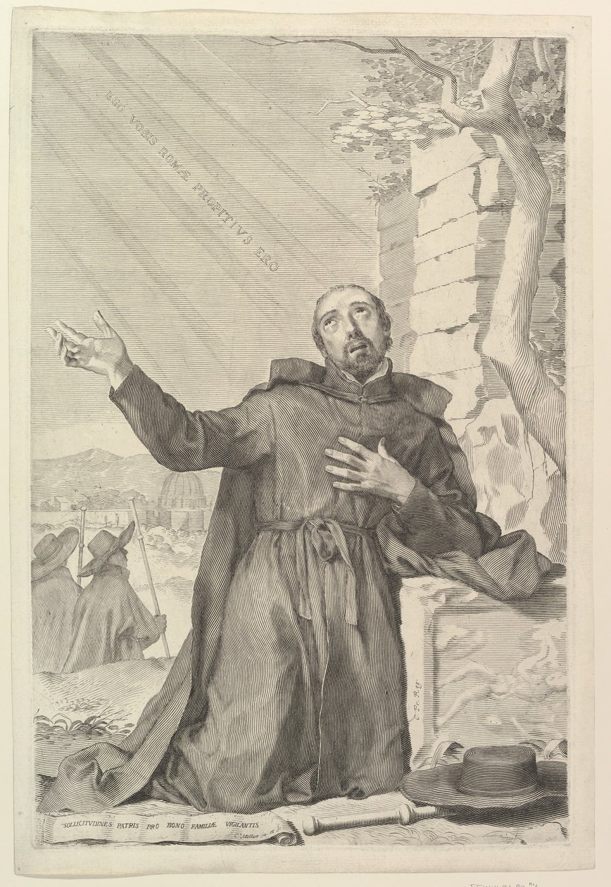 Szent Ignác extázisban. alkotó: Claude Mellan