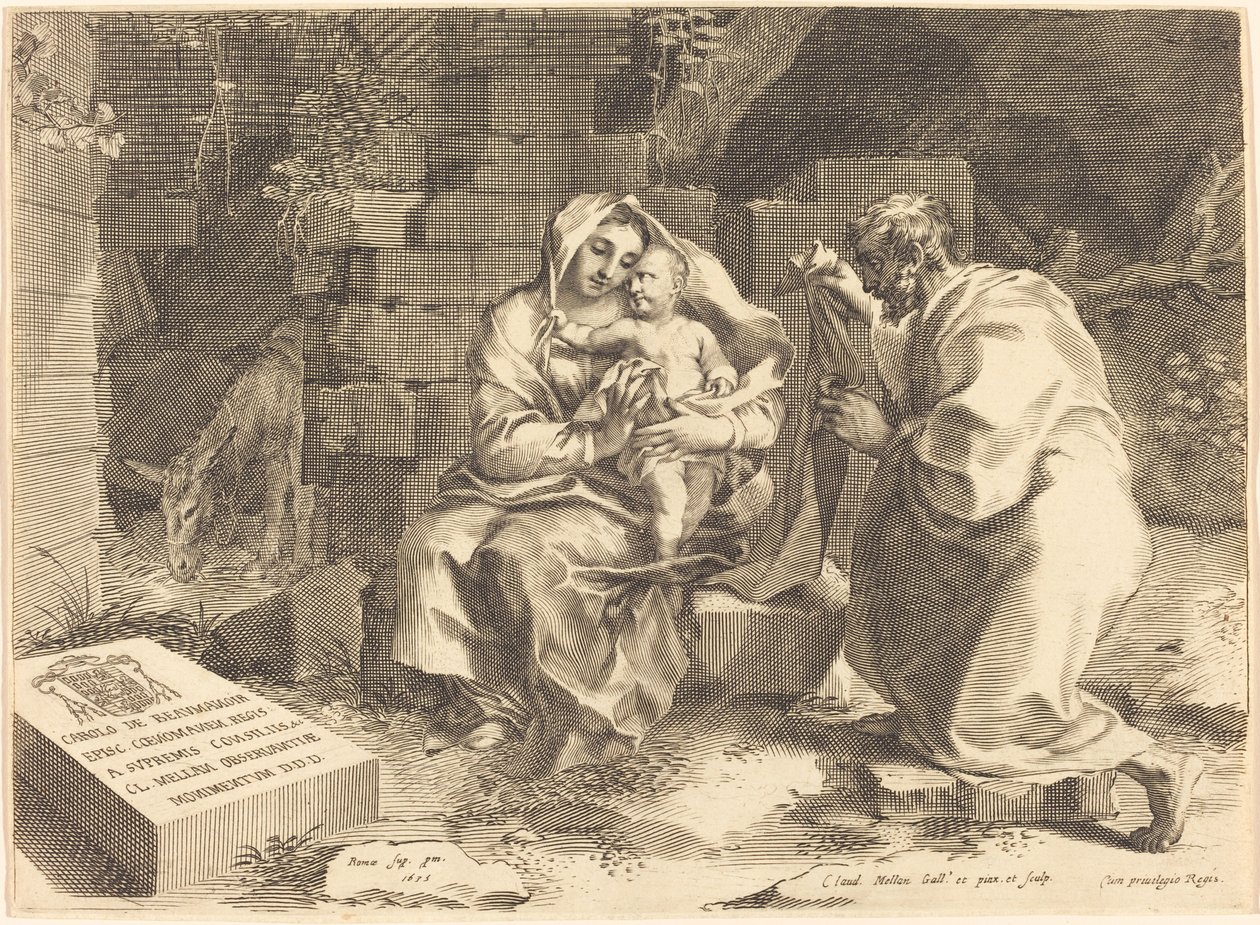 A Szent Család alkotó: Claude Mellan