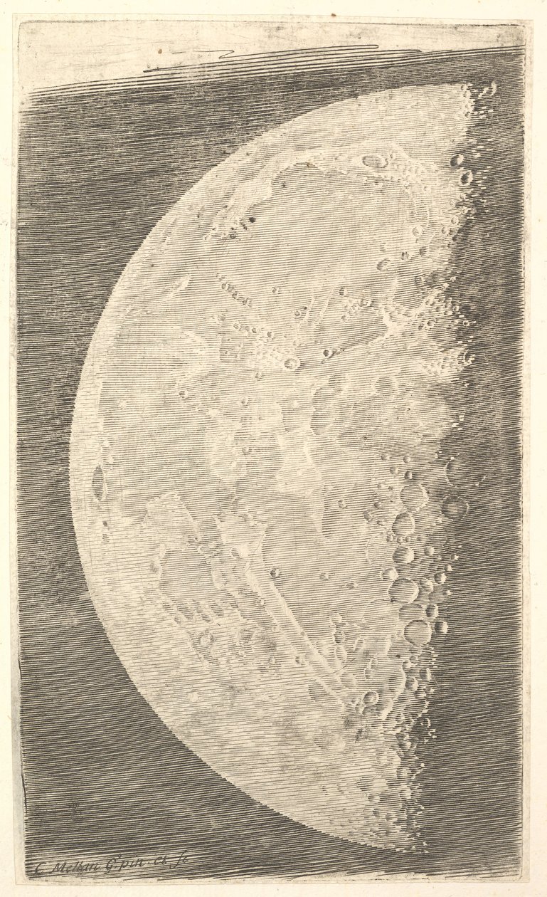 A Hold utolsó negyedében, 1635. alkotó: Claude Mellan