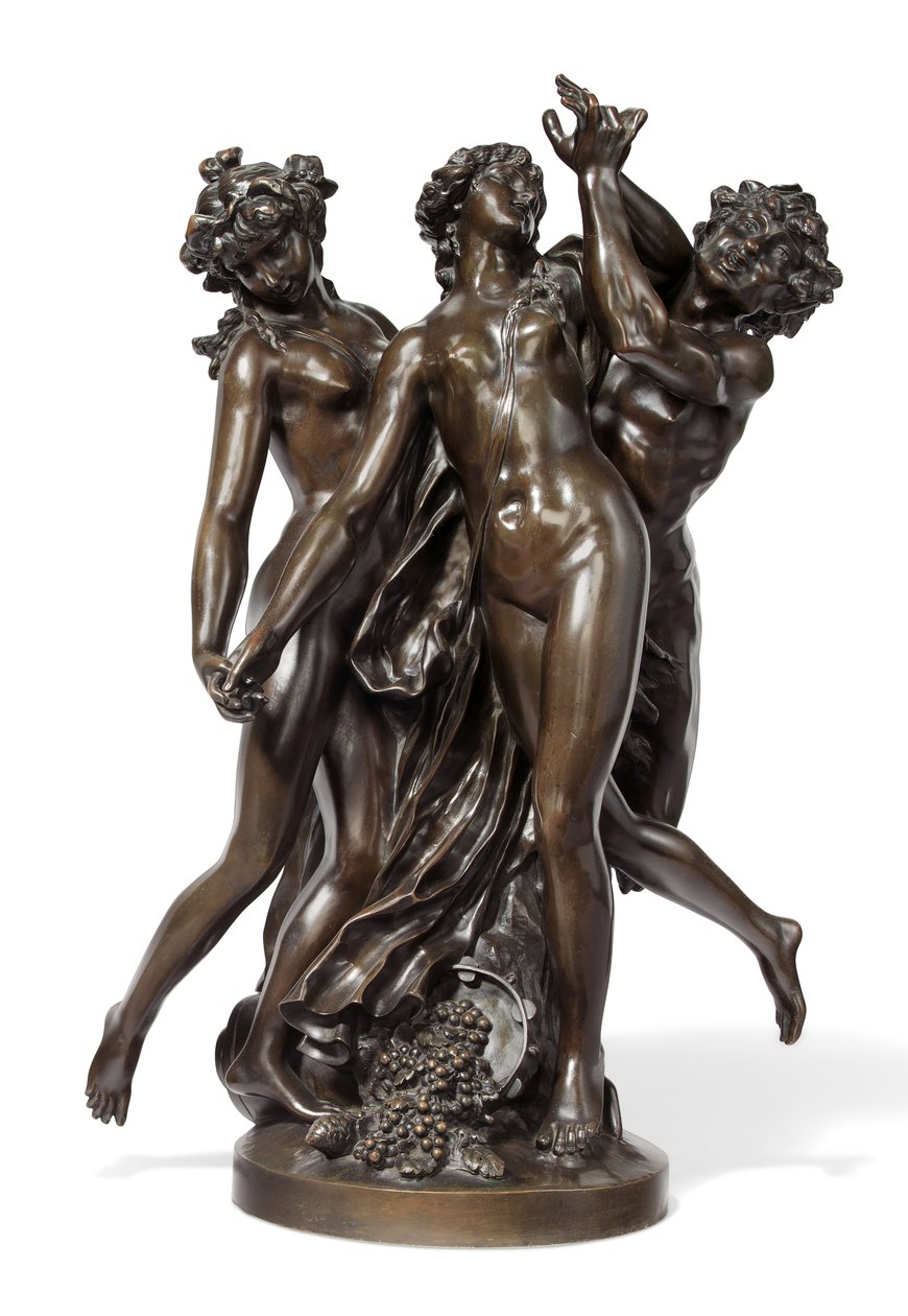 A három grácia, 1860 körül (bronz) alkotó: Claude Michel (after) Clodion