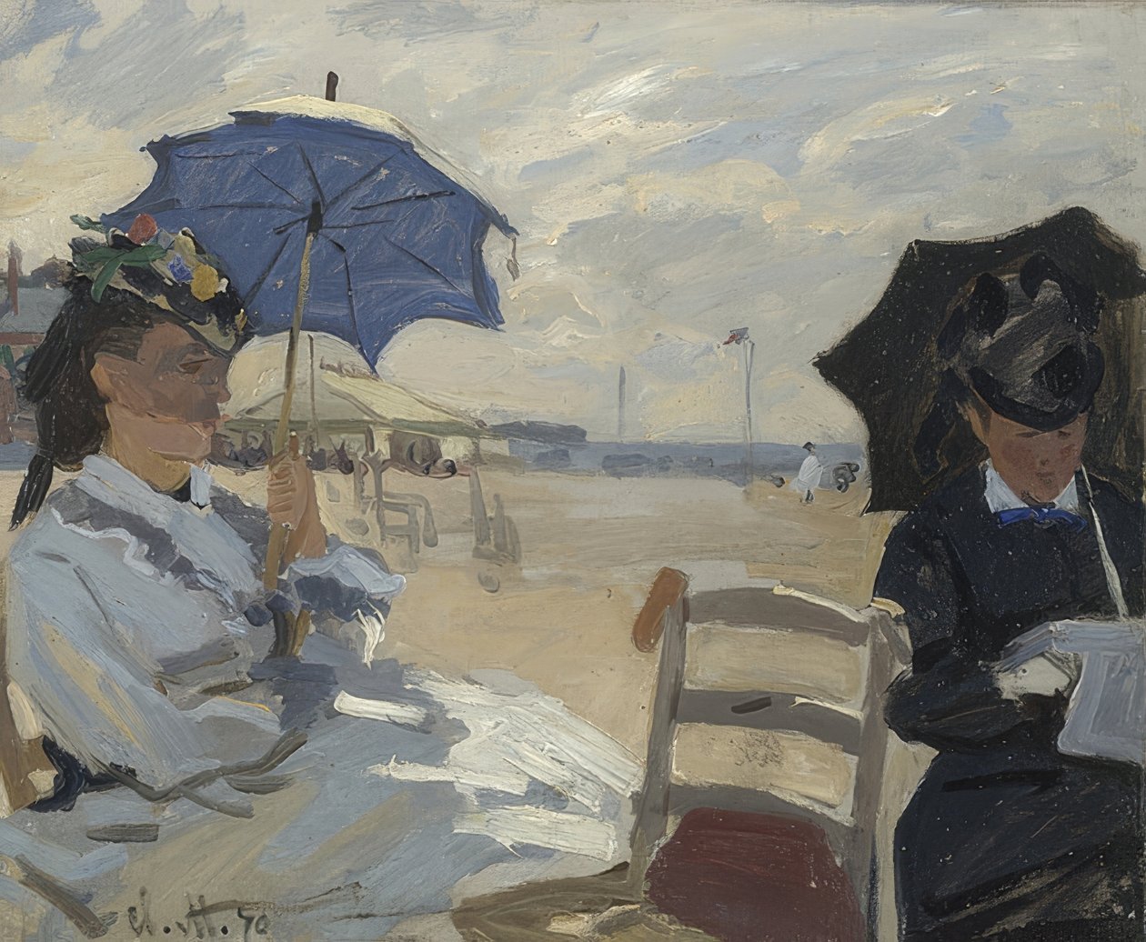 Trouville tengerpartján. 1870 alkotó: Claude Monet