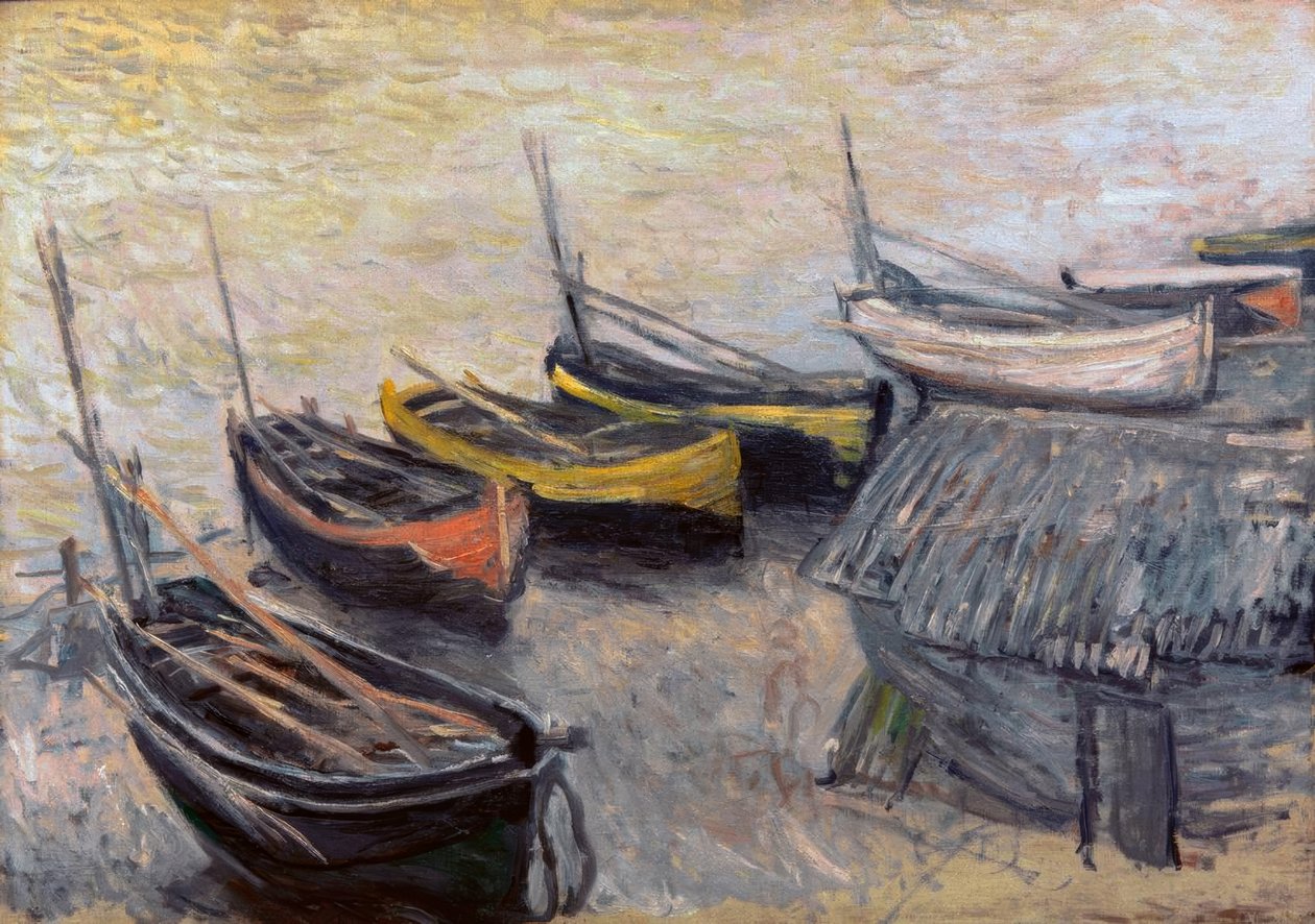 Hajók a tengerparton alkotó: Claude Monet