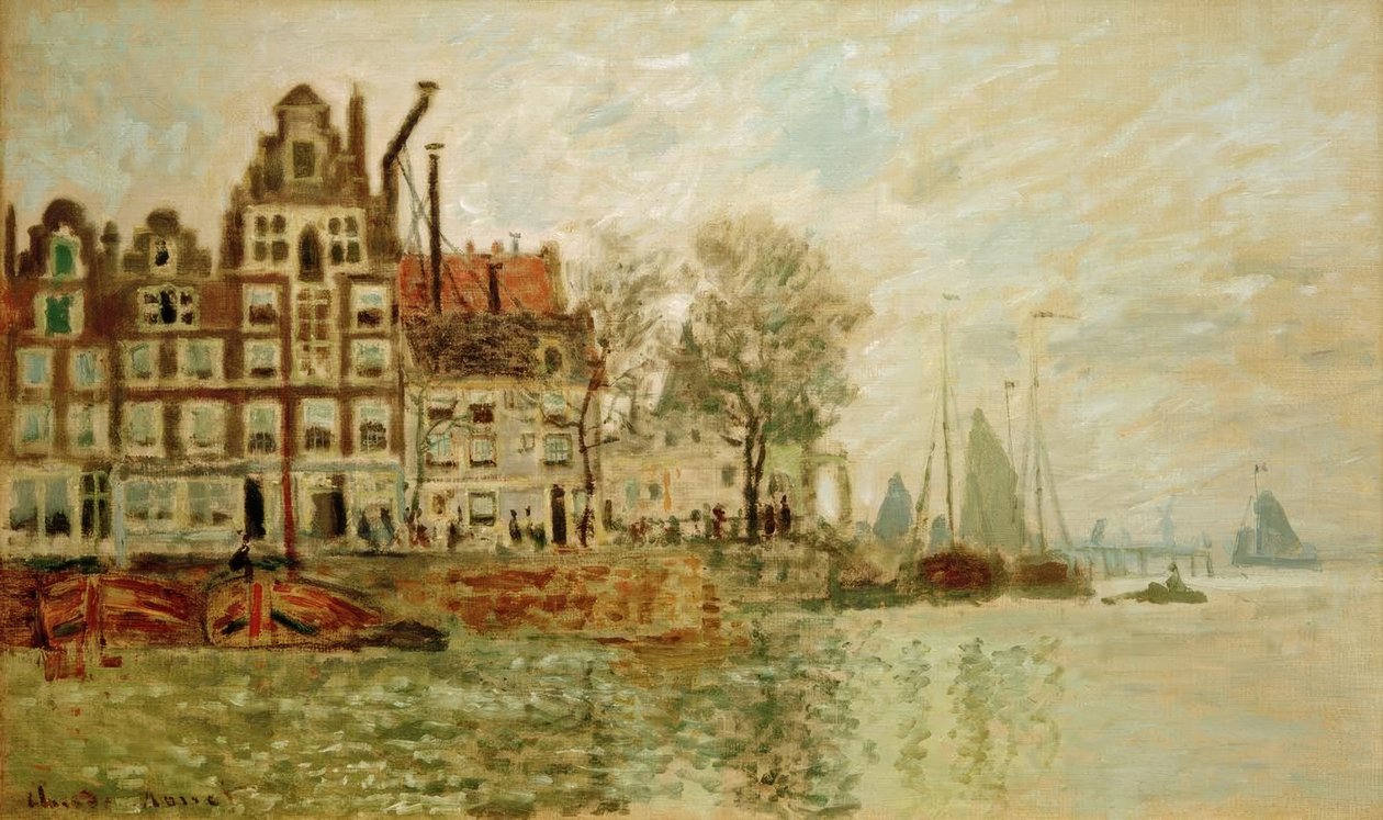 Amszterdam kilátása alkotó: Claude Monet
