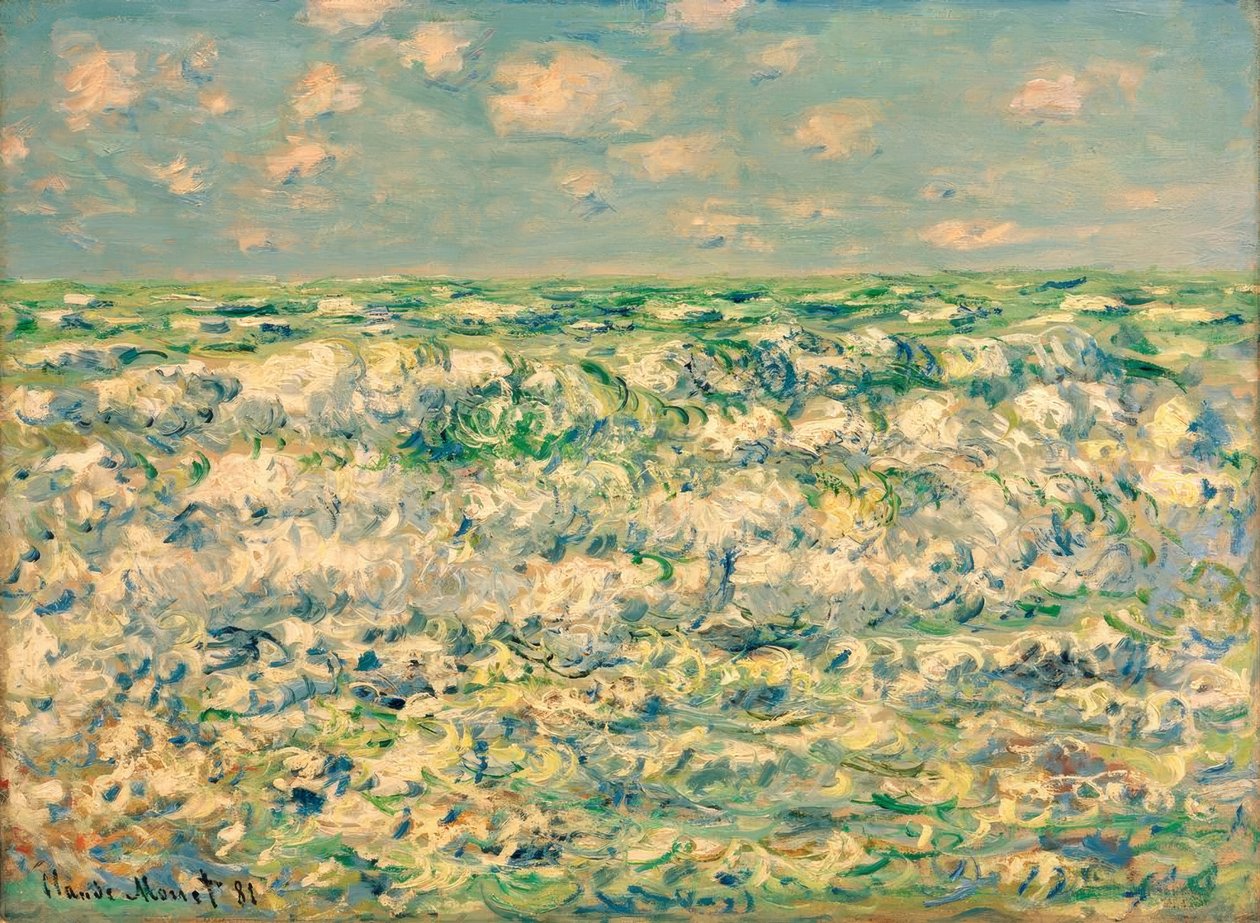 Megtörő hullámok alkotó: Claude Monet