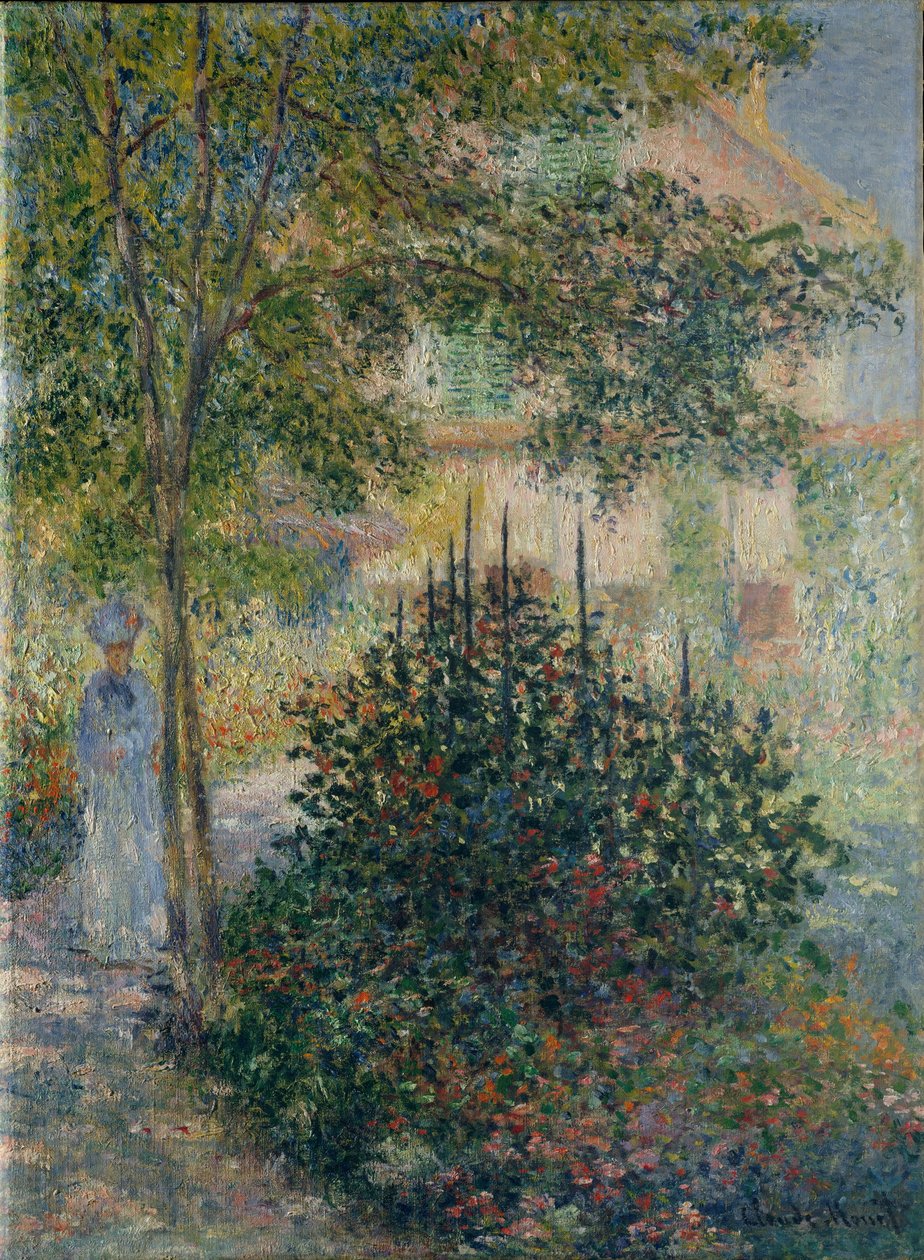 Camille Monet az Argenteuil-i kertben alkotó: Claude Monet