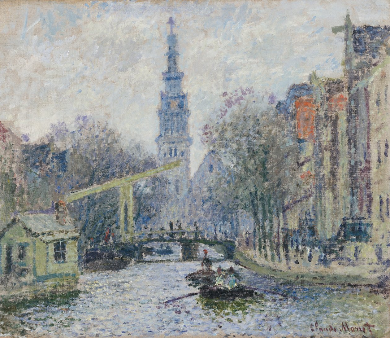 Canal a Amsterdam, 1874 alkotó: Claude Monet