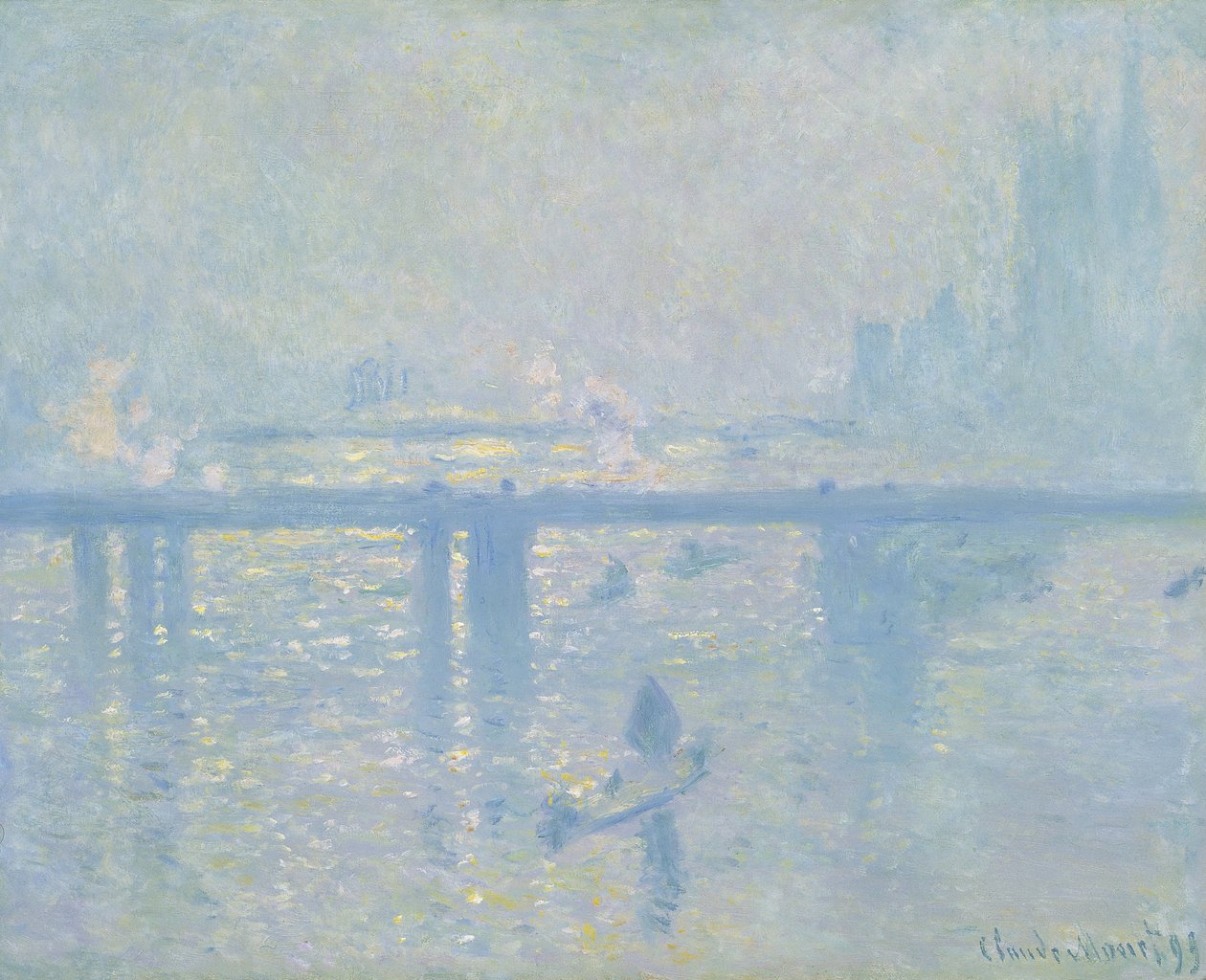 Charing-Cross Bridge Londonban, 1899 alkotó: Claude Monet