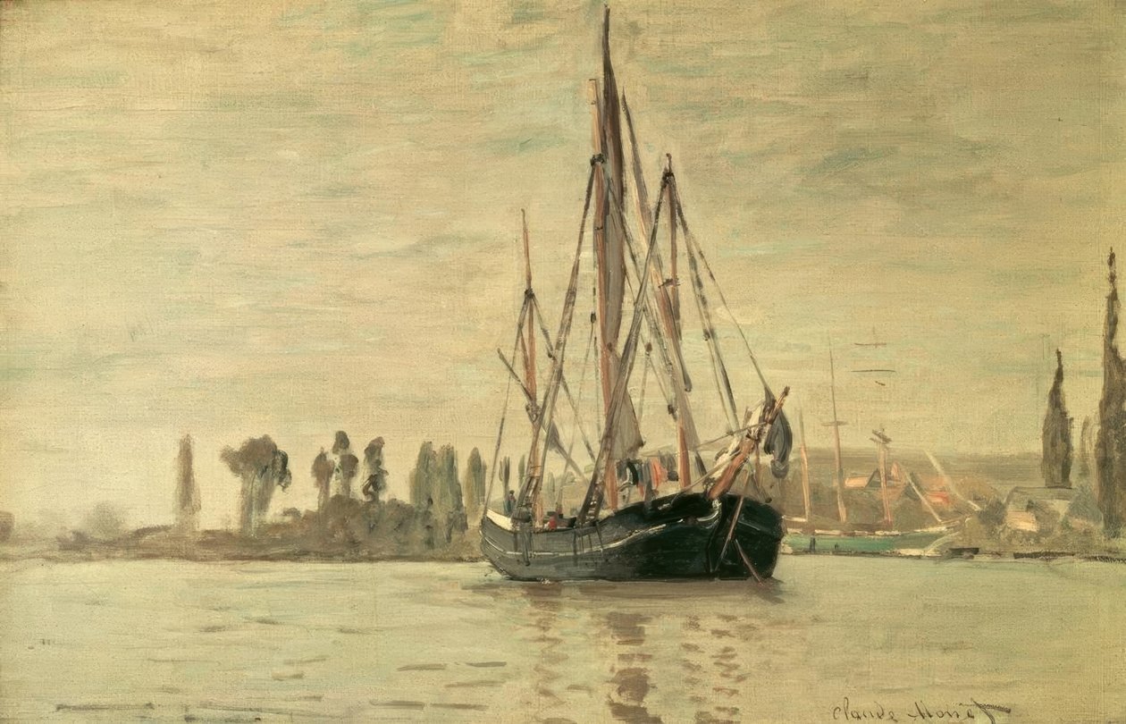Chassemarée horgonyban (Rouen) alkotó: Claude Monet