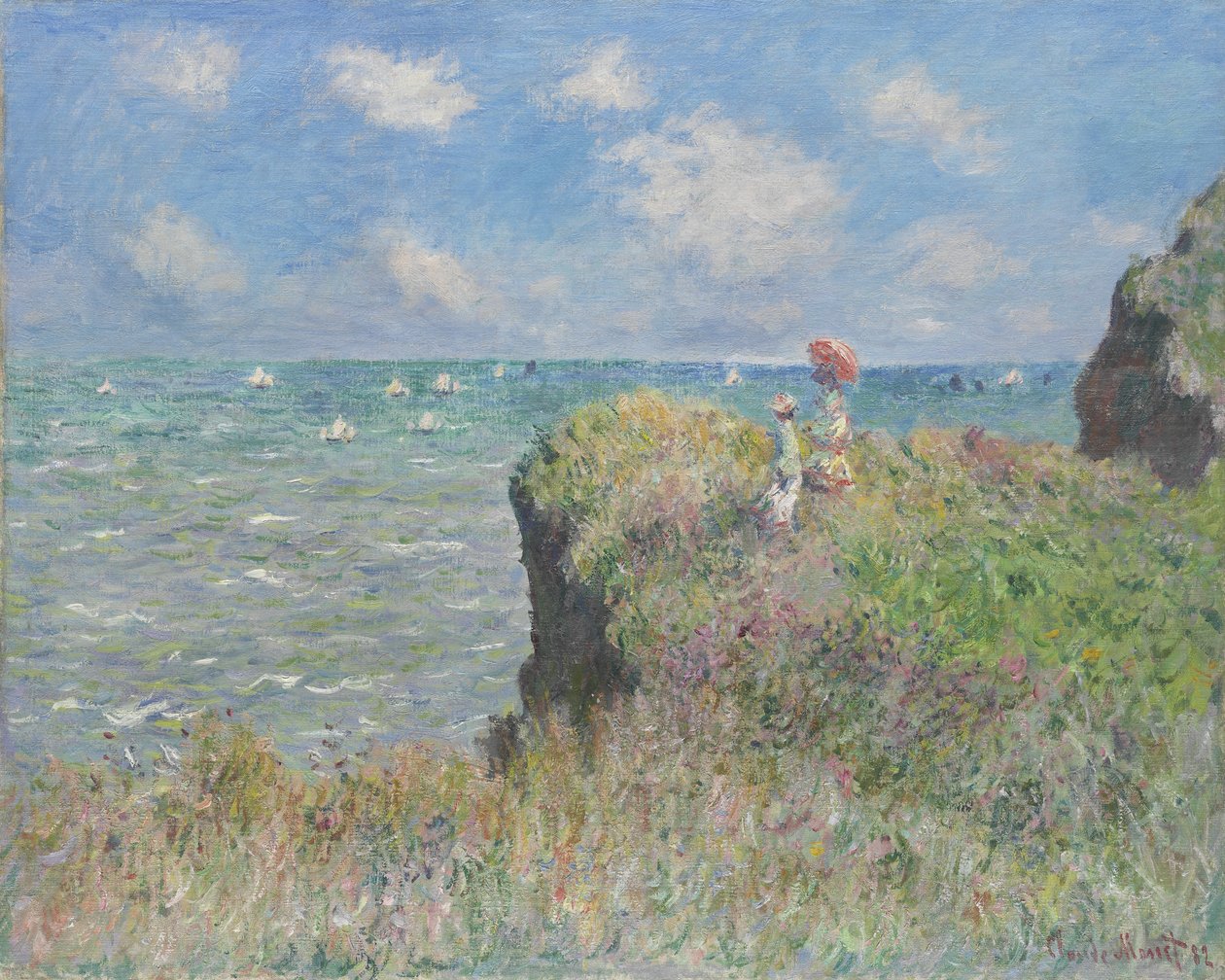 Cliff Walk Pourville-ben, 1882 alkotó: Claude Monet