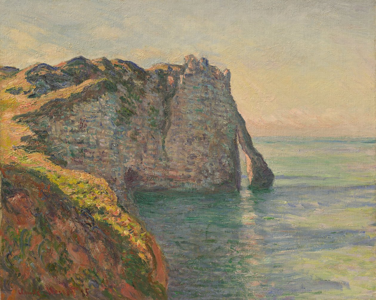 Cliff és Porte dAval, 1885. alkotó: Claude Monet