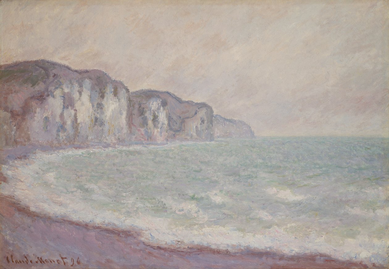 Cliff Pourville-ben alkotó: Claude Monet
