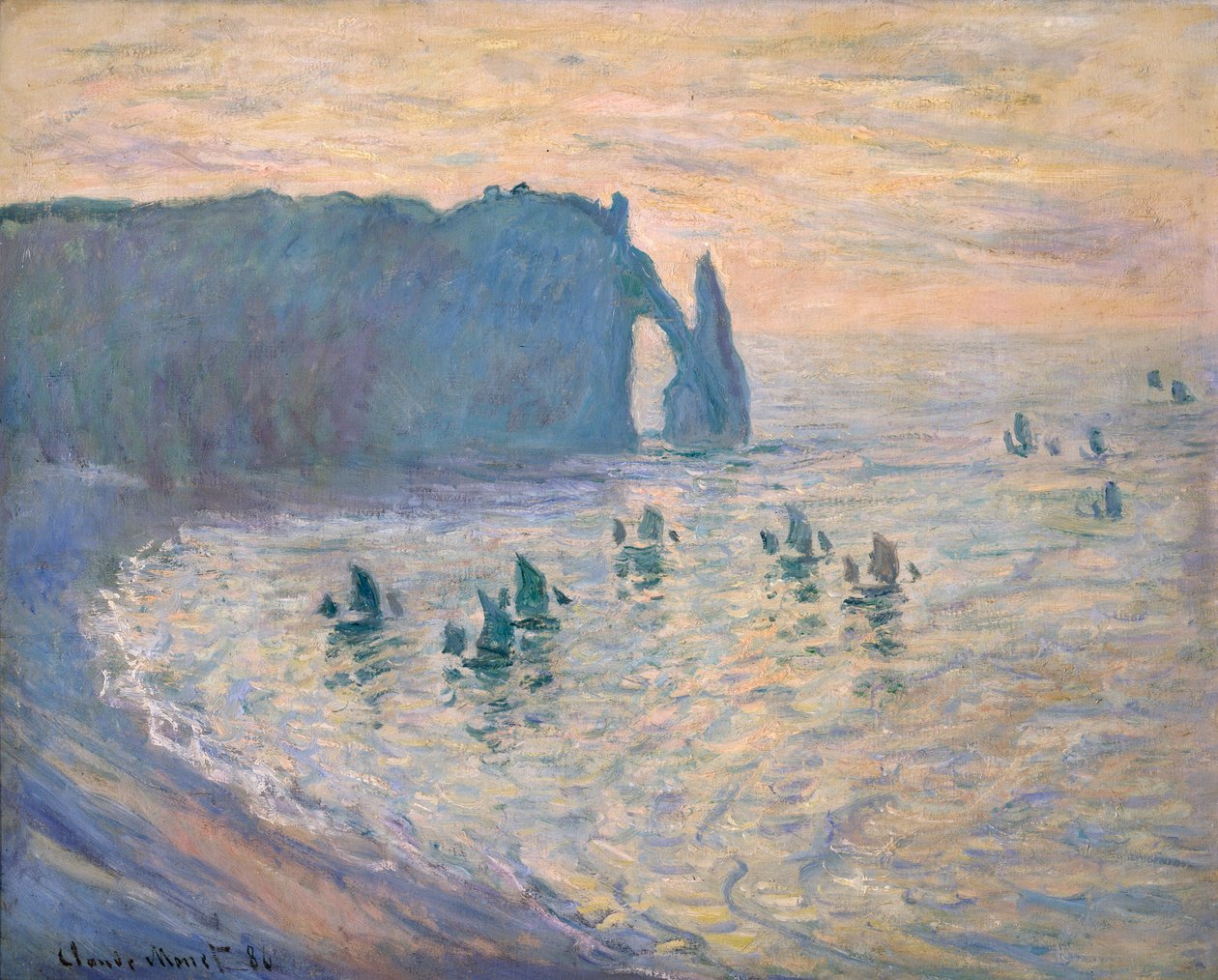 Cliffs at Ètretat, 1885-1886. alkotó: Claude Monet