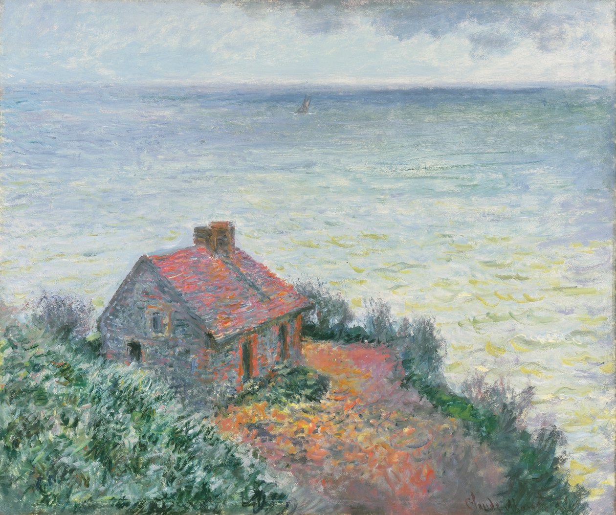 Dieppe-i vámposta, 1882 alkotó: Claude Monet