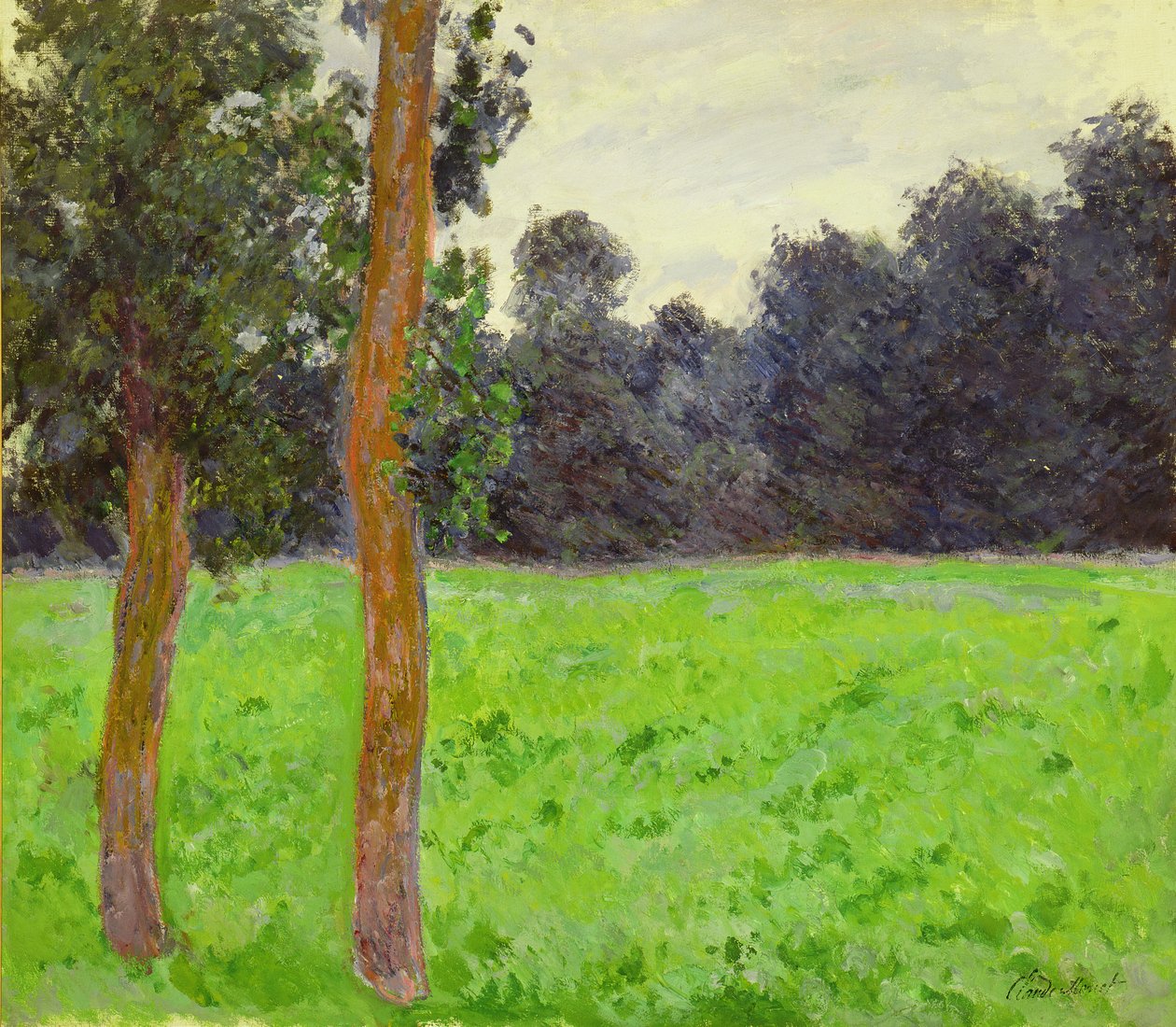 Két fa a réten, 1886 alkotó: Claude Monet