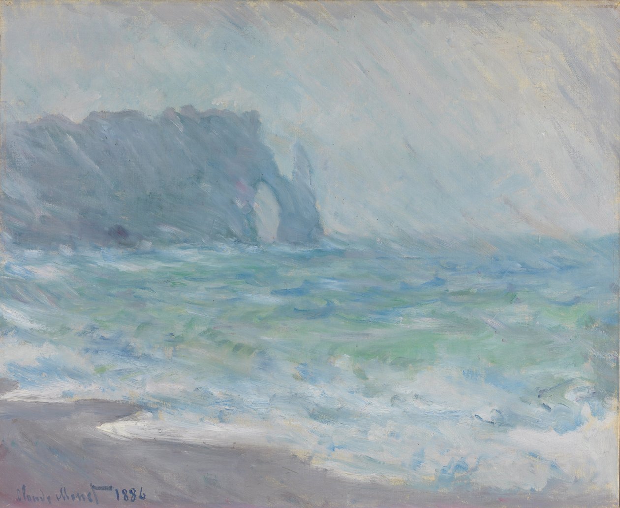 Etretat az esőben alkotó: Claude Monet