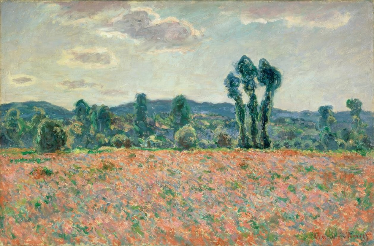 Mákkal rendelkező mező alkotó: Claude Monet