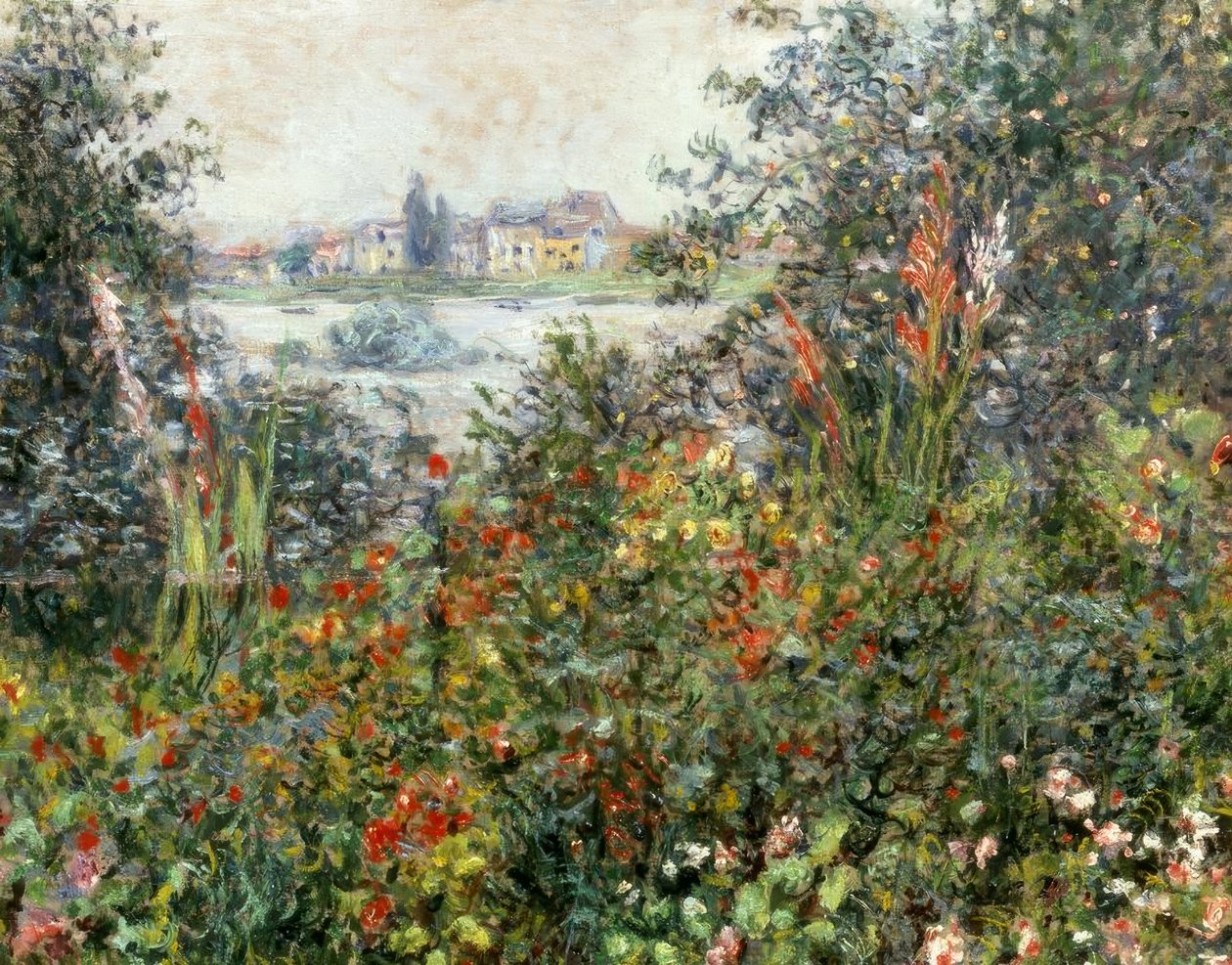 Virágok Vétheuilban alkotó: Claude Monet