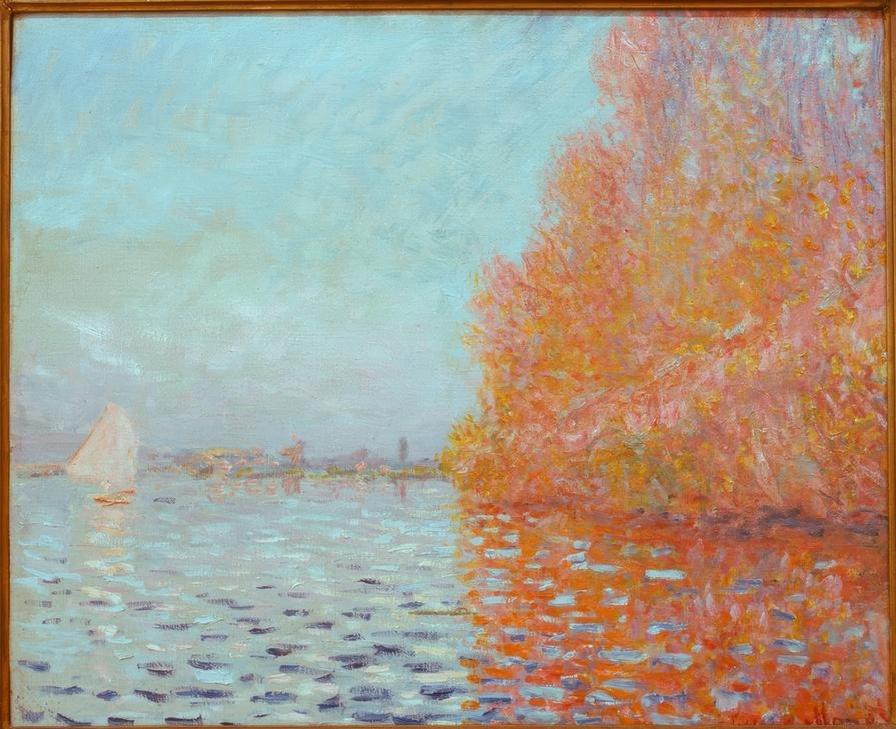 Folyó táj, ősz alkotó: Claude Monet