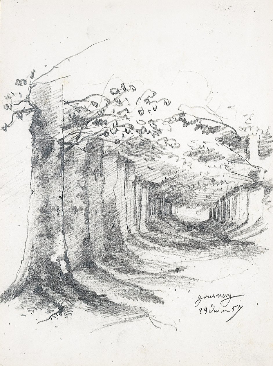 Erdősáv Gournay-nál, 1857 alkotó: Claude Monet